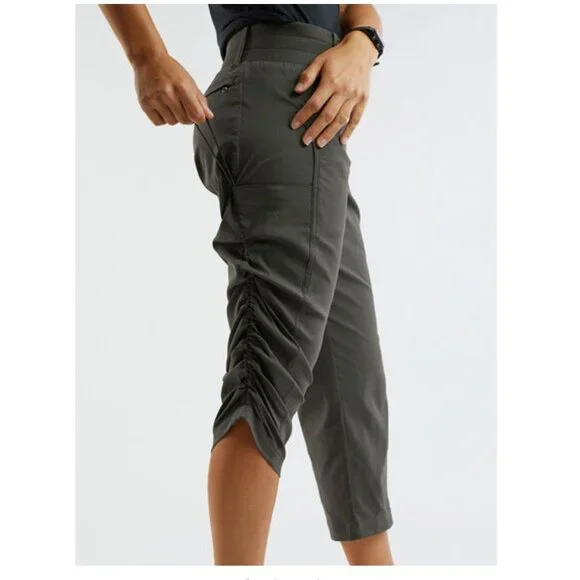 NWT Title Nine Women Gray Clamber Capri Hiking Nylon Pants 12 MSRP$109 - Picture 5 of 12